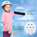 Kids Bike Helmet with DIY Stickers and Knee Pads Elbow Pads Wrist Guard Set for Ages 3-8-14 Toddler Boys Girls Helmet for Roller Skates Cycling Skateboarding Bicycle Scooter by TinyTreasures Baby Boutique