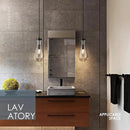 Raindrop Pendant Light, Black Glass Pendant Lighting, Hand Blown Teardrops Modern Hanging Light for Entryway Foyer Stairway Kitchen Island Bedroom Dining Living Room Hallway by CozyNest Decor