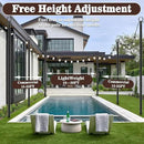 10Ft String Light Poles 2 Pack,Light Poles for Outside Lights,Outdoor with Fence Brackets Hanging Lights,Metal Stand Deck Patio Backyard by GreenHaven Gardens