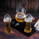 Kettlebell & Dumbbell Beer, Whiskey & Wine Dispenser Set