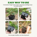 Epic Gardening Reusable Seed Starter Tray - 4 Cell 3"/8 Seedling Starter Trays - Easy Watering, Indoor Greenhouse, Plant Starter, Gardener-Friendly for Seedlings | UV-Treated & BPA-Free - Black by GreenHaven Gardens