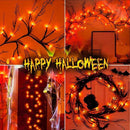 9 FT 72LED Halloween Willow Vine Twig Decor Branches Garland with Lights - 8 Modes Timer - Waterproof Battery Operated for Indoor Wall Fireplace Halloween Decorations by CozyNest Decor