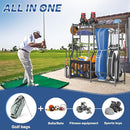 Garage Sports Equipment Organizer, Strong Load Bearing Golf Bag Organizer, Multi Use Golf Ball Rack Basketball Rack for Sports Gear and Outdoor Toy Ball Storage by CozyNest Decor
