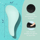 Crave Naturals Glide Thru Detangling Brush for Natural, Curly, Straight, Wet or Dry Hair - Gentle Detangler Styling Tool for Adults, Kids, Toddlers and Little Girls - 7.5 x 3 in, Turquoise by TinyTreasures Baby Boutique