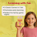TGC Snap Cards 3-in-1 Summer Card Game Set for Kids – 3 Decks, Educational Memory Match & Creativity, 52 Durable Playing Cards for Ages 4 & Up, Fun Family Game Night, Travel-Friendly, Screen-Free Play by TinyTreasures Baby Boutique