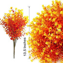 12 Bundles Artificial Fall Flowers No Fade Faux Autumn Plants, Fake Indoor Outdoor Greenery Decorations for Thanksgiving Christmas Wedding Party Home Garden Fireplace Décor (Fall Orange) by CozyNest Decor