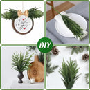 WeGuard 16 Pcs Real Touch Artificial Norfolk Pine Branches, 18 Inches Faux Cedar Pine Stem Fake Christmas Greenery Picks for Vase DIY Garland Wreath Christmas Decor Home Decor by CozyNest Decor
