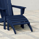 WestinTrends Outdoor Ottoman, Patio Adirondack Ottoman Foot Rest, All Weather Poly Lumber Folding Foot Stool for Adirondack Chair, Widely Used for Outside Porch Pool Lawn Backyard, Navy Blue by CozyNest Decor