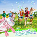 Automatic Gatling Bubble Gun,Big Size 7.5"x16.7",That Produces Thousands of Bubbles per Minute, Suitable for Children and Adults and Perfect for Summer Indoor and Outdoor Parties by TinyTreasures Baby Boutique
