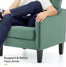 VINGLI Accent Chair for Living Room Chairs Dark Green Reading Chair for Bedroom Scooped Arm Chair Mid Century Modern Accent Chairs Upholstered Comfy Chair for Apartment, Waiting Room by CozyNest Decor
