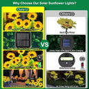 Outdoor Solar Garden Lights, 2024 Upgraded Waterproof Outdoor Solar Lights with 9 Bigger & Brighter Sunflowers, Garden Lights Solar Powered Outdoor Lights for Outside Patio Yard Decorations by GreenHaven Gardens