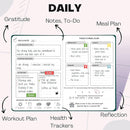 Life & Apples Wellness Journal Planner – Food Log, Fitness Tracker, Habit Tracker, Weight Loss Journal for Diet Tracking and Health Goals, Undated, Size A5, Leopard by CozyNest Decor