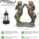 Garden Statues Rabbit with Solar Lantern, Outdoor Bunny Figurines Decorations for Patio Yard Lawn Ornaments, Gifts for Mom/Grandma Birthday Easter Housewarming by GreenHaven Gardens