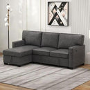 EBELLO Convertible Sleeper Sofa 3 in 1, Faux Leather Modern L-Shaped Couches for Living Room, Pull Out Sectional Futon Sofa Bed with Storage Space, USB Ports and Cup Holders for Bedroom by CozyNest Decor