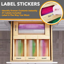 SpaceAid Bag Storage Organizer for Kitchen Drawer, Bamboo Organizer, Compatible with Gallon, Quart, Sandwich and Snack Variety Size Bag (4 Pack), 2.5" High by CozyNest Decor