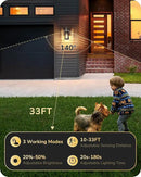 EDISHINE Motion Sensor Outdoor Wall Light, Dusk to Dawn Front Porch Light Fixture, Outdoor Wall Sconce with Clear Glass, Black Exterior Wall Lantern for Door, Garage, Patio, House by GreenHaven Gardens