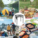 RedSwing Folding Grill Table, Lightweight Height Adjustable Aluminum Table with Mesh Desktop and Mesh Bag for Outdoor Camping Picnic BBQ, Small 2 Feet, Black by GreenHaven Gardens