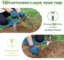 Haliaeetus Bulb Planter Tool, 6 inches Depth Mark Hand Bulb Planter, Non-Bending Stainless Steel Bulb Planter Digger, Garden Bulb Transplanter with Comfortable Wood Handle for Planting Tulip, Daffodil by GreenHaven Gardens