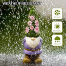 Nacome Solar Garden Outdoor Statues Gnome with Succulent and 7 LED Lights - Lawn Decor for Patio, Balcony, Yard Ornament - Unique Housewarming Gifts by GreenHaven Gardens