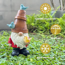Solar Garden Gnome Figurine, Cute Resin Gnome Sculpture, Garden Gnome Statues Outdoor Decor, Funny Gnome Gift Sculpture Decoration for Home Patio Yard Lawn Porch Ornament by GreenHaven Gardens