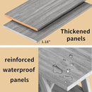47” Wood Coffee Tables for Living Room Rustic Stands with Storage Shelf Grey Coffee Tables for Living Room Farmhouse Center Stands with Shelf Farmhouse Rectangle Center Table by CozyNest Decor