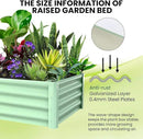 Galvanized Raised Garden Bed Outdoor, 2 Pcs 6x3x1FT Outdoor Large Planter Raised Beds Open Base with Safety Edge and Glove for Vegetables Flowers Ground Planter, Green by CozyNest Decor