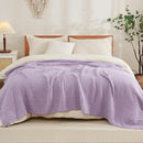 EMME Cotton Muslin Blanket King Size - Soft, Breathable Layering Blanket, 108"x90", All Season Gauze, Lavender by CozyNest Decor