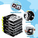 Dr.Rapeti Soft Cloth Books Baby Books Bath Books 6-Pack for Baby Infant Toddler Kids High Contrast Black and White Crinkle Washable Chewable Non-Toxic Early Educational Giftable by TinyTreasures Baby Boutique