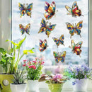 20pcs Window Decals for Bird Strikes, Anti Collision Window Clings, Rainbow Reflection Window Sticker, Butterfly Style Sun Catcher Stickers for Glass Windows by CozyNest Decor