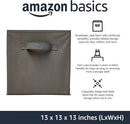 Amazon Basics Collapsible Fabric Storage Cube Bins Organizer with Handles, Sturdy, Gray, 13-x-13-x-13-inch, Pack of 6 by CozyNest Decor