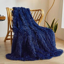 XeGe Luxury Faux Fur Throw Blanket, Blue Soft 50x60 Fluffy Blanket Throw, Shaggy Plush Decorative Couch Blanket, Cute Furry Bed Throw Holidy Fuzzy Lap Blanket for Kids Women Men Teen Girls Royal Blue by CozyNest Decor
