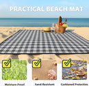 TigeJoy Extra Large Picnic Blanket Waterproof Foldable 80''x100'', Outdoor Picnic Mat Beach Blanket Sandproof for Park, Grass, Travel, Hiking, Camping Essentials, Gingham Picnic Blanket by TinyTreasures Baby Boutique
