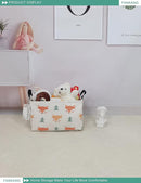 FANKANG Storage Bins, Nursery Hamper Canvas Laundry Basket Foldable with Waterproof PE Coating Large Storage Baskets for Kids Boys and Girls, Office, Bedroom, Clothes,Toys(Rec-Fox ） by TinyTreasures Baby Boutique