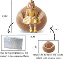 ENBAOHUI Bean Bag Chairs for Kids Memory Foam Comfoy Chair with Filling Sofa Lounge Caramel by TinyTreasures Baby Boutique
