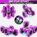 RC Cars, Purple Remote Control Car for Girls, 2.4 GHZ Double Sided RC Stunt Car 360° Rotating Remote Control Crawler with Headlights Car Toys for 6 7 8 9 10 11 12 Girls Birthday Gift by TinyTreasures Baby Boutique