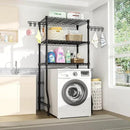 Ulif U8 Laundry Room Storage Organizer, Over The Washer and Dryer Storage Shelves for Laundry Organization, 35" W x 17.3" D x 76.2" H, Suit Washing Machine Width Within 32.6", Hold 304 lb, Black by CozyNest Decor