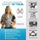 Baby K'tan Baby Wrap Carrier - Pre Wrapped and Simple as 1-2-3, Pillowy Soft, Slip On - Not Like Any Newborn Sling, No Rings, No Tying, No Buckles - Original Sweetheart Grey (Large) by TinyTreasures Baby Boutique