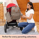 Dikaslon Diaper Bag Backpack with Portable Changing Pad, Pacifier Case and Stroller Straps, Large Unisex Baby Bags for Boys Girls, Multipurpose Travel Back Pack Moms Dads,Khaki by TinyTreasures Baby Boutique