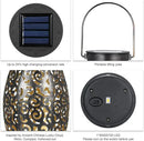 2 Pack Solar Lanterns, Hanging Solar Lantern Outdoor Lantern Solar Powered Lantern with Handle Metal Waterproof Decorative Solar Garden Lights for Patio Yard Pathway Walkway by GreenHaven Gardens