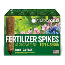 Tree & Shrub Fertilizer Spikes (24 Spikes - 6.0 Lbs) by GreenHaven Gardens
