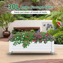 Horticulture Garden Bed, Divisible Resin Planter Box for Backyard, Patio, Balcony, with 4 Legs and 4 Swivel Lockable Wheels(Ashen,43.31 * 17.72 * 17.56) by GreenHaven Gardens