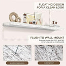 RICHFOCUS 72Inch Floating Shelves for Wall 2 Pack Shelves for Bedroom|Kitchen|Bathroom Wall Mounted Rustic Distressed Wood Floating Shelf with Invisible Brackets for Books|Storage|Decor, Rustic by CozyNest Decor