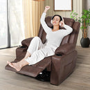 Retro Rocking Recliner Chair, Massage Rocker Recliner Chair with Vibration Massage and Heat, USB and Type-C Ports,360° Swivel Chairs,Living Room, Bedroom, Nursery, RV, Brown by TinyTreasures Baby Boutique
