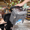 Baby Stroller Organizer Bag，Small Diaper Bag - Universal Stroller Organizer With Insulated Cup Holder,Pocket With Baby Wipes Dispenser，Adjustable Shoulder Strap(Deep Grey) by TinyTreasures Baby Boutique
