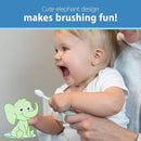 Dr. Brown's Infant-to-Toddler Toothbrush, Elephant, Mint, 0-3 Years by TinyTreasures Baby Boutique