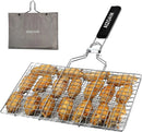 Shallow Grill Basket Fish Grill Basket, Fish Grilling Basket BBQ Fish Grill Baskets for Outdoor Grill,Grill Basket with Removable Handle. Perfect for Grilling Fish Fillets by GreenHaven Gardens