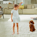 5X8 Ultra Soft Rug for Living Room, Fluffy Shag Area Rug for Bedroom, Modern Shaggy Carpets Fuzzy Rug for Teens Dorm Nursery Home Decor Aesthetic, Upgrade Anti-Skid Durable, Cream White by TinyTreasures Baby Boutique