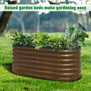 SnugNiture Galvanized Steel Raised Garden Bed, 4x2x2 ft, Outdoor Oval Deep Root Planter Box for Growing Vegetables, Flowers and Fruits by CozyNest Decor