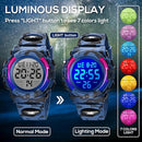 Kids Watch,Boys Watch for 3-15 Year Old Boys,Digital Sport Outdoor Multifunctional Chronograph LED 50 M Waterproof Alarm Calendar Analog Watch for Children with Silicone Band,Kids Gift by TinyTreasures Baby Boutique