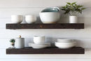 Urban Legacy Reclaimed Barn Joist Deep Floating Shelves | Deep Shelves with Low Profile Shelf Bracket with High Weight Capacity, Set of 2 (24" x 11" x 2.5", Rustic Brown) by CozyNest Decor